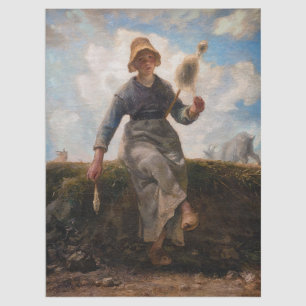 Papel De Seda Jean-Francois Millet - The Spinner Girl