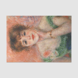 Papel De Seda Jeanne Samary em um Vestido Baixo Pescoço (por Ren