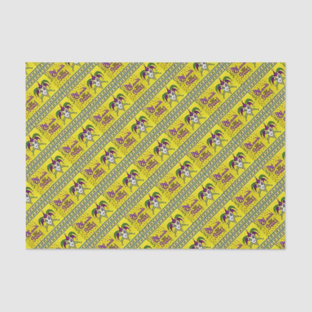 Papel De Seda Jester Mask Mardi Gras Harlequin (Frente )