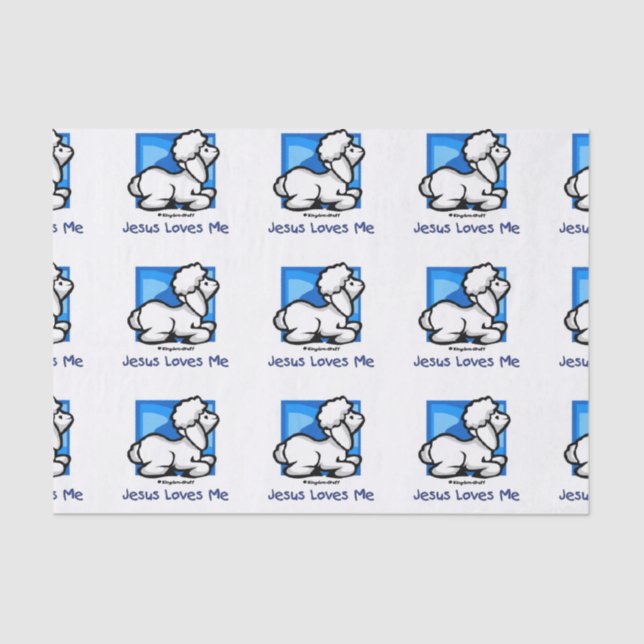 Papel De Seda Jesus ama-me cordeiro (Frente )