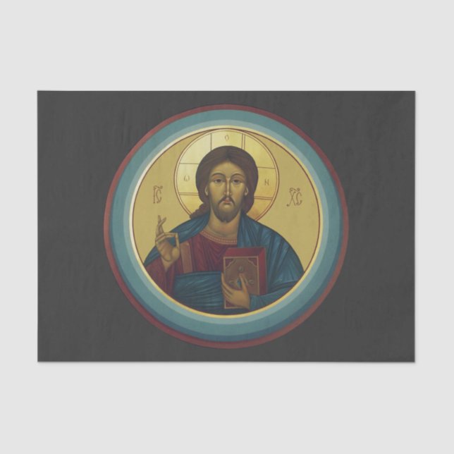 Papel De Seda Jesus Cristo Pantocrator (Frente )