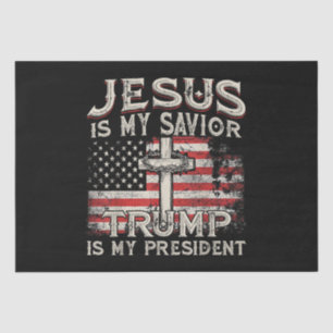 Papel De Seda Jesus é o meu salvador é o meu presidente american