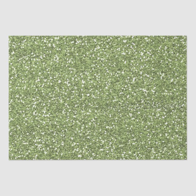 Papel De Seda Jewel Green Faux Glitter (Frente )
