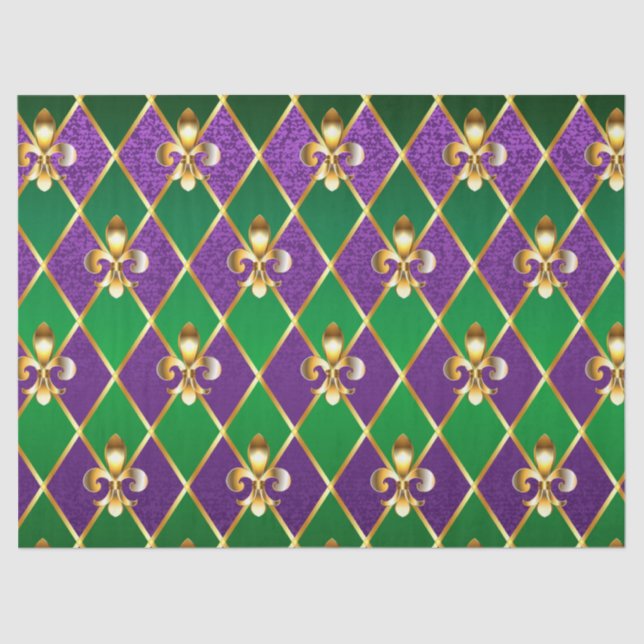 Papel De Seda Jewelry Background Mardi Gras (Frente )