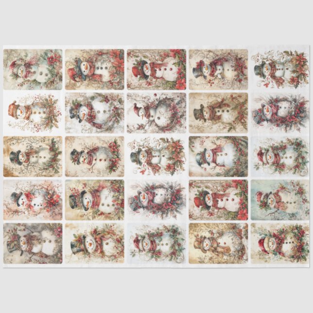 Papel De Seda Jewelry Maker Snowman (Frente )