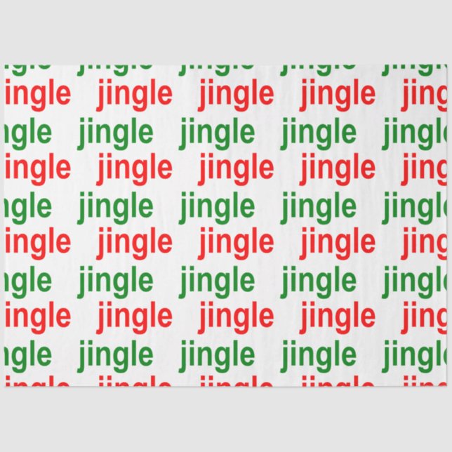 Papel De Seda Jingle Red Jingle White Christmas (Frente )