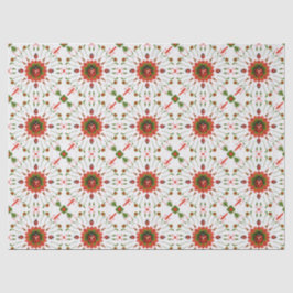 Papel De Seda Joaninha-do-Natal Vermelha Branca Verde