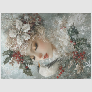 Papel De Seda Joaninha Floco de Neve