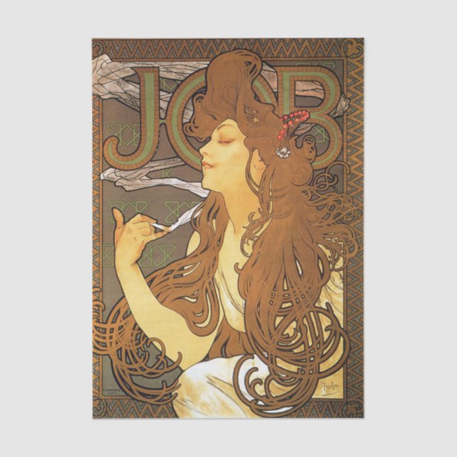 Papel De Seda Job by Alphonse Mucha Tissue Paper (Frente )