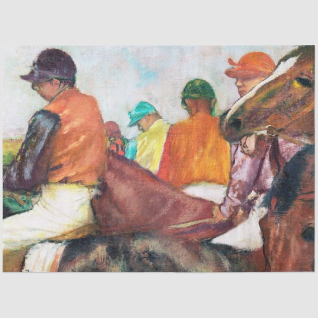Papel De Seda Jockey e Horse, Edgar Degas (Frente )