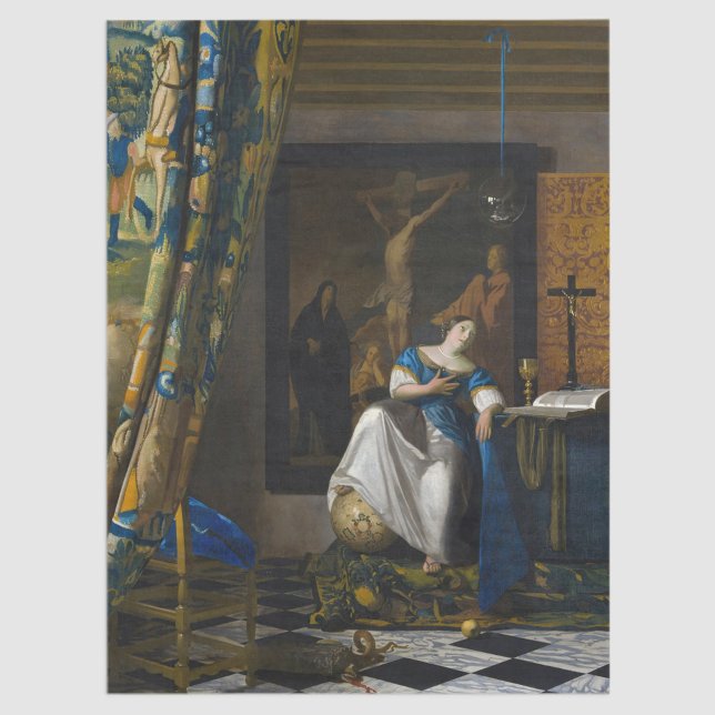 Papel De Seda Johannes Vermeer - Alegoria de fé (Criador carregado)