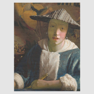 Papel De Seda Johannes Vermeer - Garota com flauta