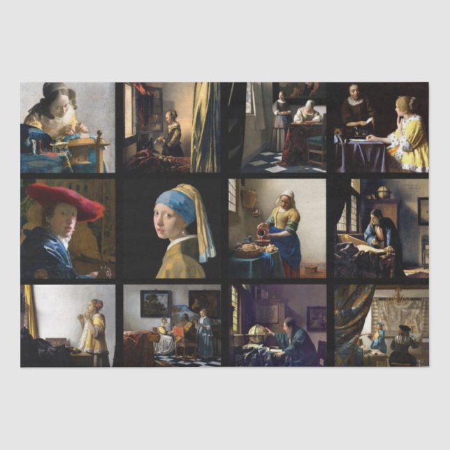 Papel De Seda Johannes Vermeer - Grelha de Mastercastas (Frente )