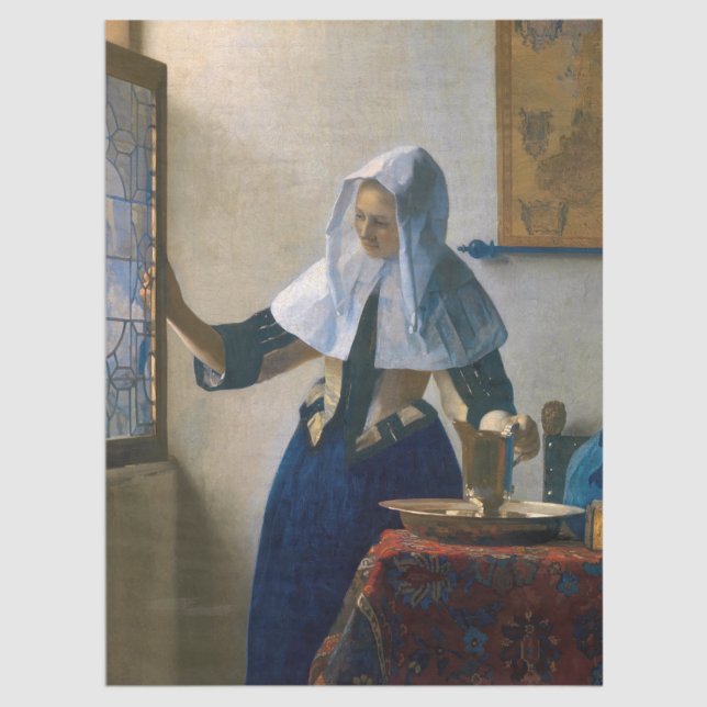 Papel De Seda Johannes Vermeer - Mulher com Pitcher de Água (Criador carregado)