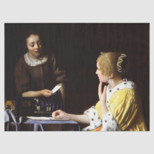 Papel De Seda Johannes Vermeer - Senhora e Maid