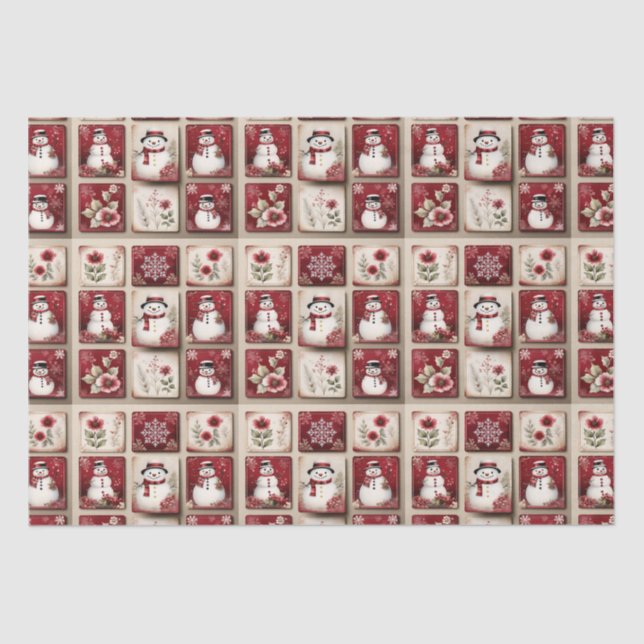 Papel De Seda Jolly Snowmen (Frente )