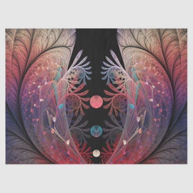 Papel De Seda Jonglage Abstrato Modern Fantasy Fractal Art (Frente )