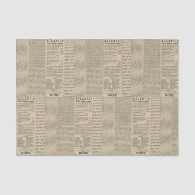 Papel De Seda Jornal antigo (Frente )