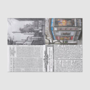 Papel De Seda Jornal Paris França