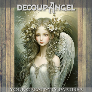 Papel De Seda Jovem Anjo - Decoupage -