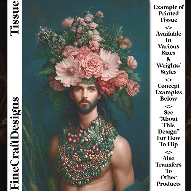 Papel De Seda Jovem, Flores, Berries, Folhagem CQ9, Decoupage (Criador carregado)