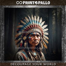 Jovem índio nativo americano em trajes tradicionai