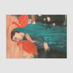 Papel De Seda Jovem Mulher com Ibis por Edgar Degas
