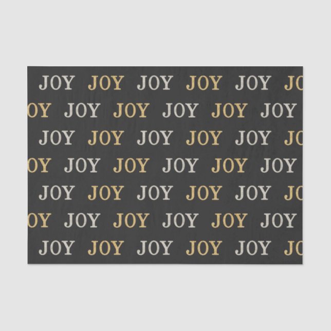 Papel De Seda JOY (brilho prateado/dourado) (Frente )