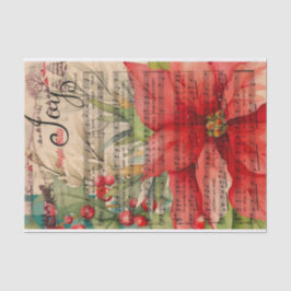 Papel De Seda Joy Christmas Poinsettia Musical