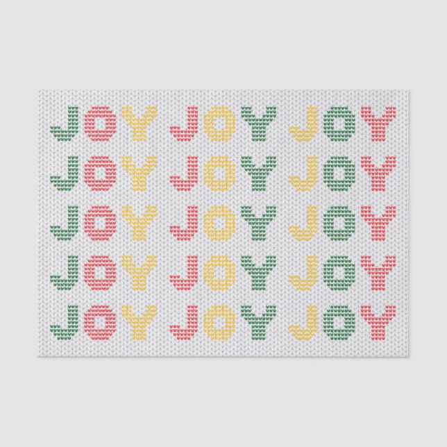 Papel De Seda Joy Typografia Christmas Sweater (Frente )