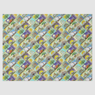 Papel De Seda Judaica 12 Tribos De Arte De Israel Impressão