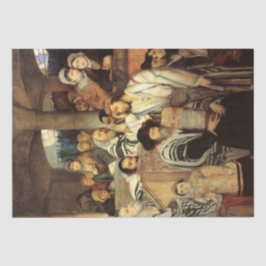 Papel De Seda Judeus Rezando na Sinagoga em Yom Kippur