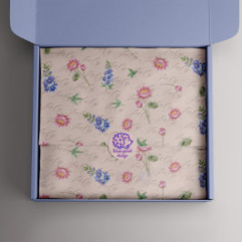 Papel De Seda Julho Aniversário Mês Flores Larkspur Water Lily