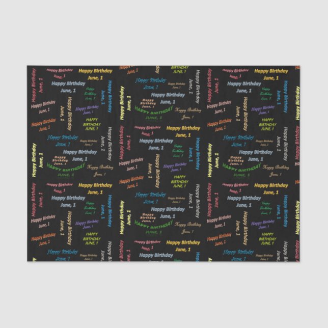 Papel De Seda Junho, 1º de Aniversário (Frente )