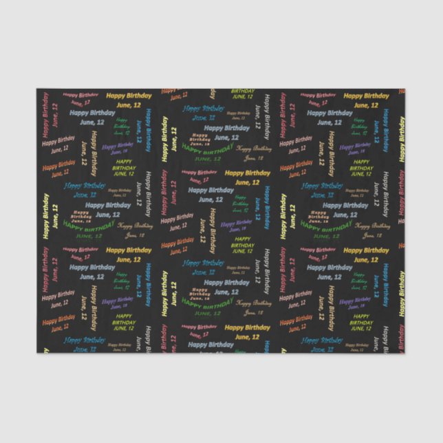 Papel De Seda Junho, 12 Aniversário (Frente )