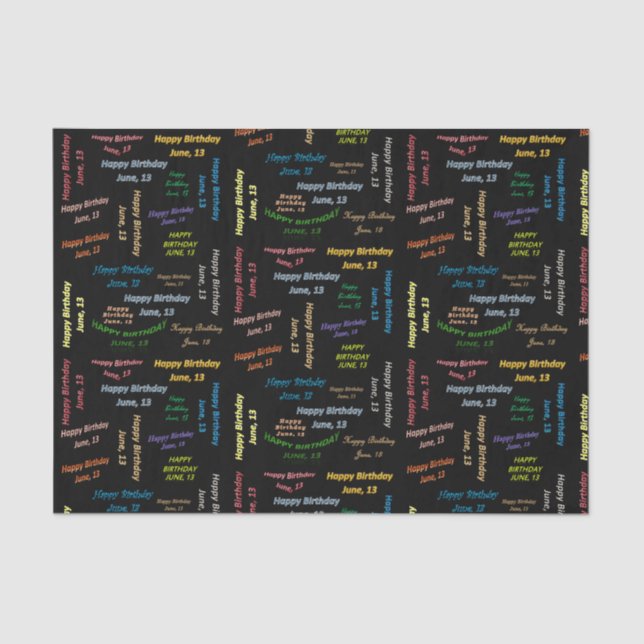 Papel De Seda Junho, 13 Aniversário (Frente )