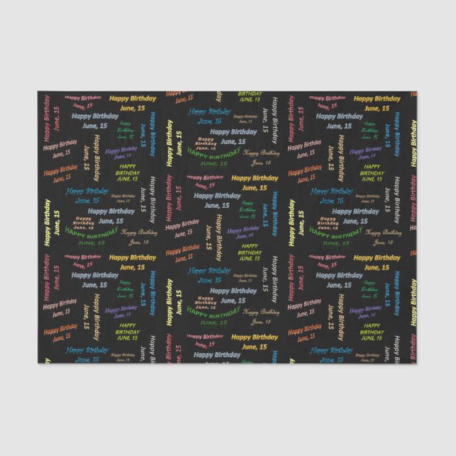 Papel De Seda Junho, 15 Aniversário (Frente )