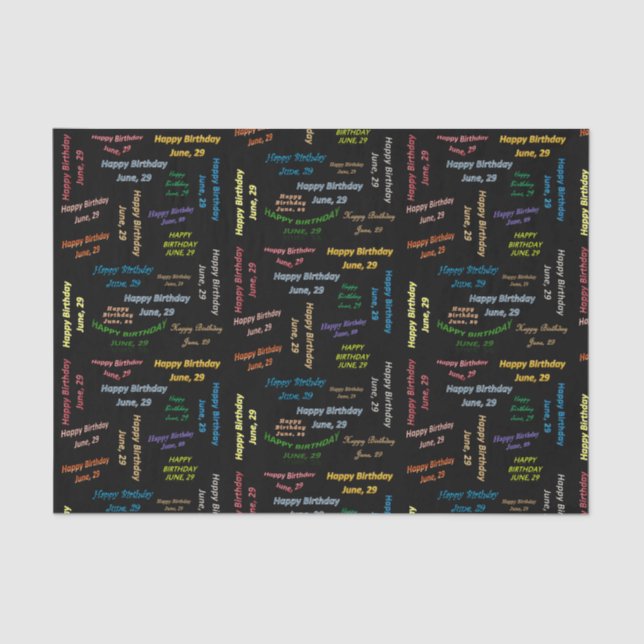 Papel De Seda Junho, 29 Aniversário (Frente )