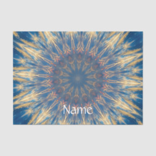 Papel De Seda Kaleidoscópio Blue Chakra Thunder_Cove