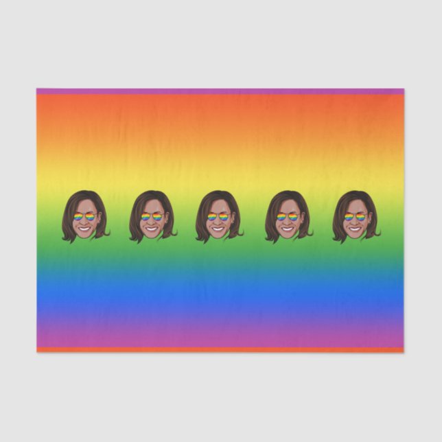 Papel De Seda Kamala Harris Pride Holiday (Frente )