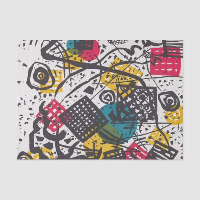 Papel De Seda Kandinsky Small Worlds V Abstrato Classic (Frente )