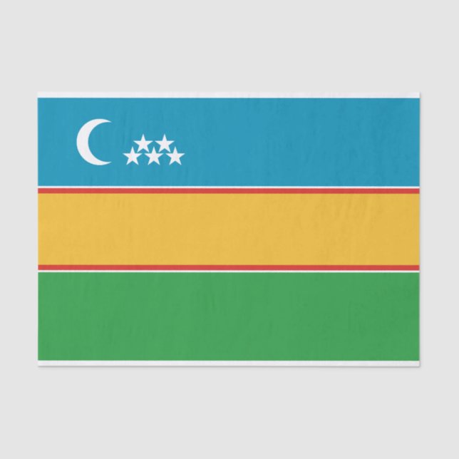 Papel De Seda Karakalpakstan Flag (Frente )
