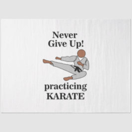 Papel De Seda Karate Black Belt Nunca Desiste De Artes Marciais