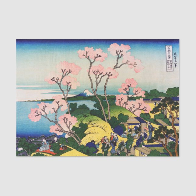 Papel De Seda Katsushika Hokusai - Gotenyama, Tokaido, Shinagawa (Frente )