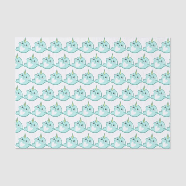 Papel De Seda Kawaii Narwhal (Frente )