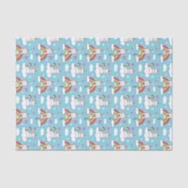 Papel De Seda Kawaii Unicorn Cat Rainbow Dia de os namorados