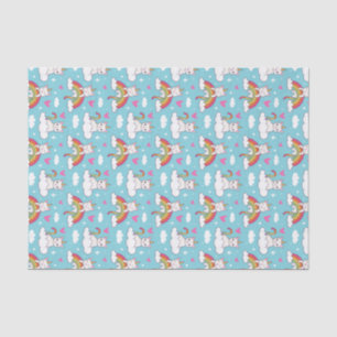Papel De Seda Kawaii Unicorn Cat Rainbow Dia de os namorados