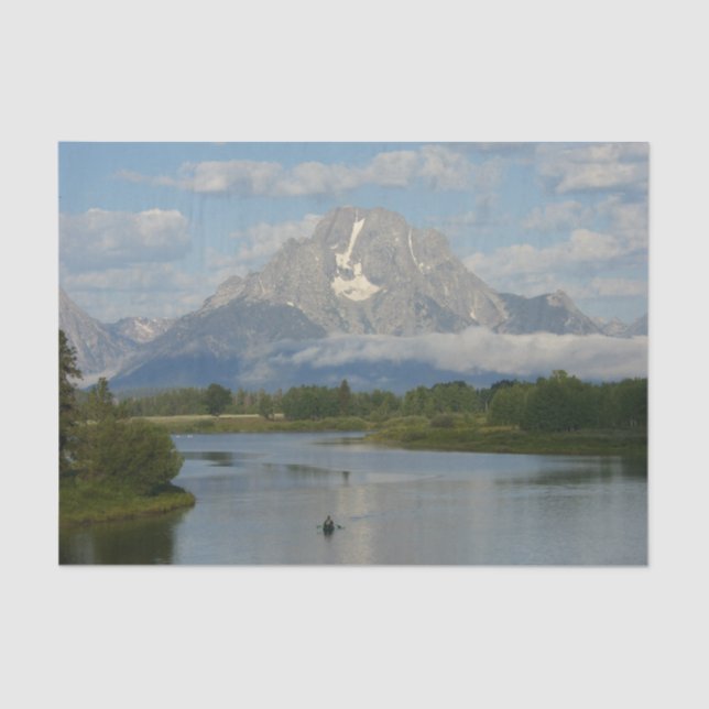 Papel De Seda Kayaking no Parque Nacional de Grand Teton (Frente )