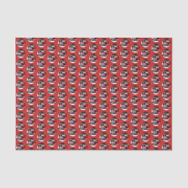 Papel De Seda Keeshond Christmas Old Truck Painting Art (Frente )