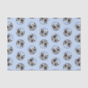 Papel De Seda Keeshond Painting 2 Keeshonden Original Dog Art